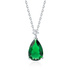 Emerald \ Rhodium-plated