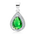 Rhodium-plated \ Emerald