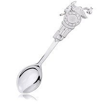 Silver (925) Christening spoon for baby - stork