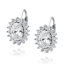 Silver (925) Earrings white zirconia