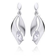 Silver (925) Earrings white zirconia