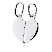 Silver (925) Pendant heart for couples - for engraving