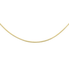 Silver (925) Venetian box chain, diamond-cut, gold-plated