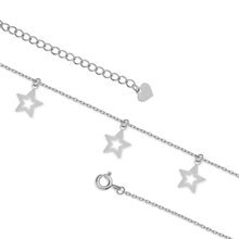 Silver (925) anklet with stars