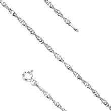 Silver (925) chain singapur bracelet Ø 030 - rhodium plated