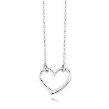 Silver (925) choker necklace with heart