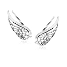 Silver (925) cuff earrings - wings