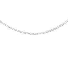 Silver (925) diamond-cut chain - curb extra flat Ø 050