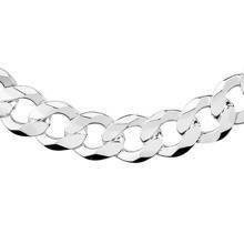 Silver (925) diamond-cut chain - curb extra flat Ø 300
