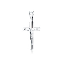 Silver (925) diamond cut pendant cross