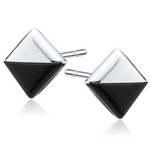 Silver (925) earings with black onyx