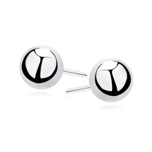 Silver (925) earrings balls - highly polished