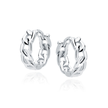 Silver (925) earrings - chain imitation