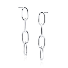 Silver (925) earrings - chain links