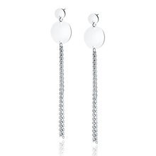 Silver (925) earrings - circles with chains