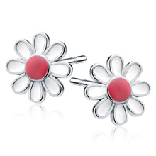 Silver (925) earrings flowers