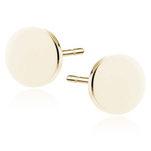 Silver (925) earrings - gold-plated circles