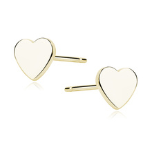 Silver (925) earrings - gold-plated hearts