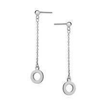 Silver (925) earrings - hanging circles