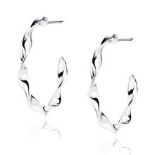 Silver (925) earrings - twisted circles