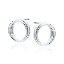 Silver (925) earrings - twisted circles