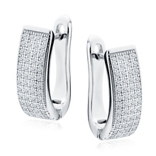 Silver (925) earrings white zirconia