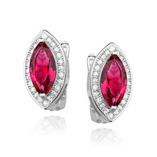 Silver (925) earrings with ruby zirconia