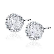 Silver (925) earrings with white zirconias