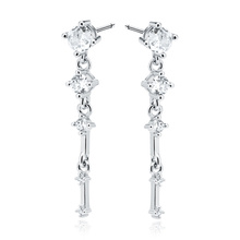 Silver (925) earrings with white zirconias