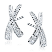 Silver (925) earrings with white zirconias