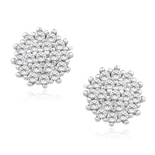 Silver (925) earrings with zirconia