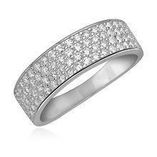 Silver (925) elegant ring with white zirconia 