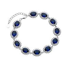 Silver (925) fashionable bracelet sapphire zirconia