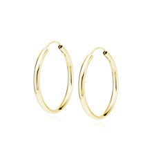 Silver (925) gold-plated earrings hoop