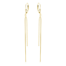 Silver (925) gold-plated earrings with chains