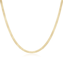 Silver (925) gold-plated herringbone chain necklace Ø 040