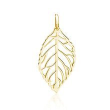 Silver (925) gold-plated leaf pendant