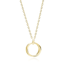 Silver (925) gold-plated necklace - circles