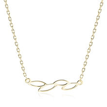 Silver (925) gold-plated necklace - leaves