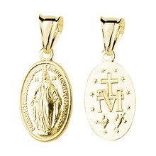 Silver (925) gold-plated pendant - Miraculous Virgin Mary