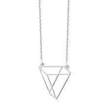 Silver (925) necklace - Origami triangle