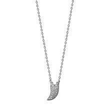Silver (925) necklace - canine with zirconia