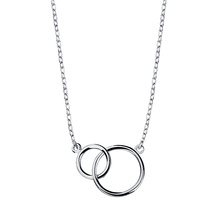 Silver (925) necklace connected circles