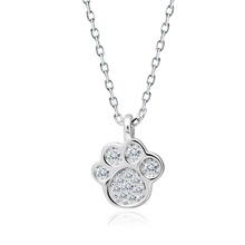 Silver (925) necklace - dog / cat paw