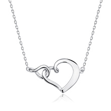 Silver (925) necklace heart and infinity