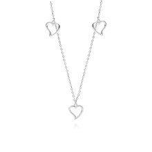 Silver (925) necklace hearts