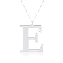 Silver (925) necklace - letter E