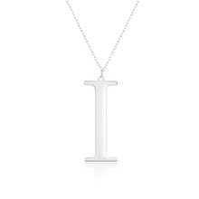 Silver (925) necklace - letter I