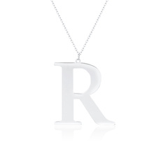 Silver (925) necklace - letter R