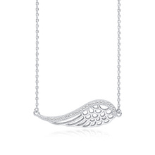 Silver (925) necklace - wing with zirconia